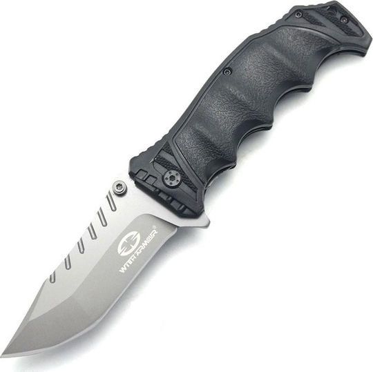 WithArmour Lion Claw K Pocket Knife Black in Sheath
