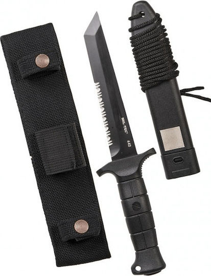 Mil-Tec KM2000 Survival Knife Black with Sheath