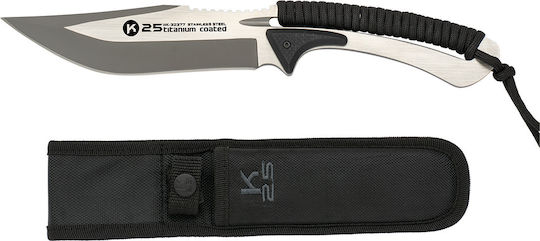 K25 Titanium Coated Messer Überleben Schwarz in Hülle