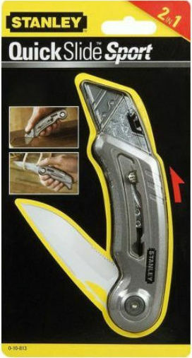 Stanley Quickslide Pocket Knife with Locking Mechanism Gray