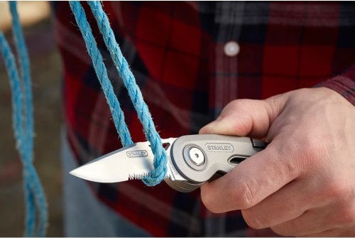 Stanley Quickslide Pocket Knife with Locking Mechanism Gray