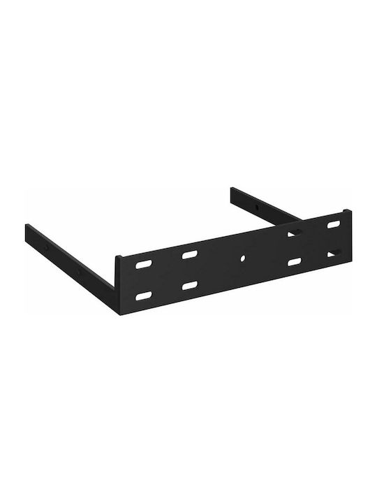 Eckregal Wand Glossy Black 25x25x3.8cm