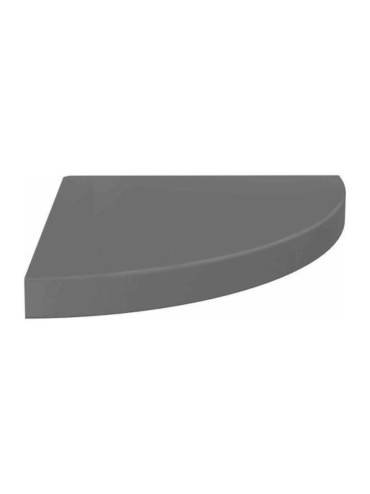 Corner Shelf Wall Glossy Grey 35x35x3.8cm