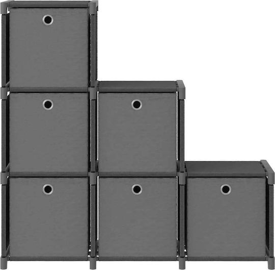 Grey Bookcase 103x30x72.5cm