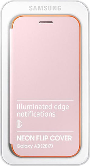 Samsung Buchen Sie Synthetisches Leder Rosa (Galaxy A3 2017)