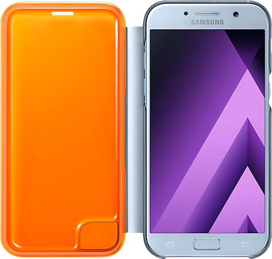 Samsung Neon Flip Cover Book Synthetic Leather Light Blue (Galaxy A3 2017)