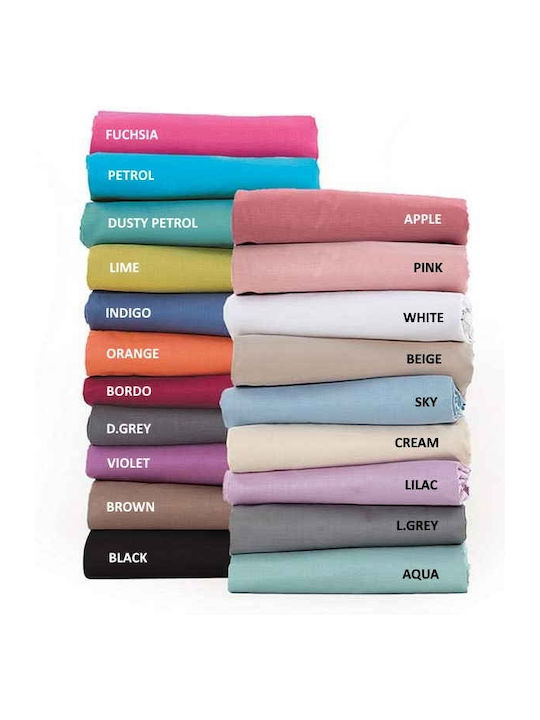 Nef-Nef Homeware Sheet Super-Double 240x270cm. Basic 970 Bordo