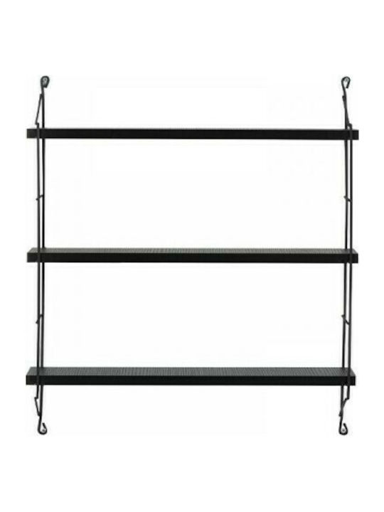 Shelf Wall Elmira Black 67x15x56cm