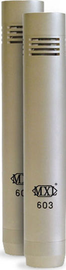 MXL 603 Pair Set Condenser (Small Diaphragm) Microphone XLR for Vocals in Silver Color