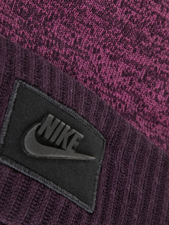 Beanie Γυναικείος Σκούφος με Rib Πλέξη σε Μωβ χρώμα