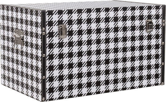 Liberta Ferre Set Decorative Trunks Wooden Black 4 Pieces 64x40x40cm