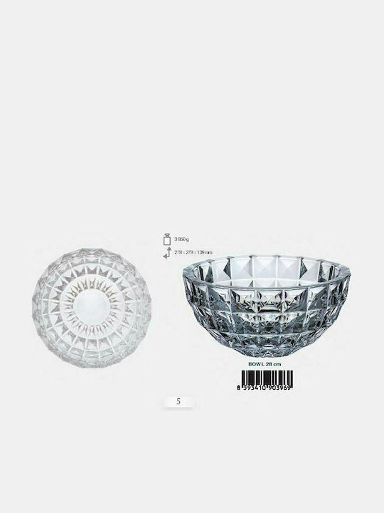 Bohemia Crystal Decorative Bowl Diamond 28x28x13.9cm