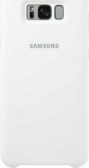 Samsung Back Cover Σιλικόνης Λευκό (Galaxy S8+)