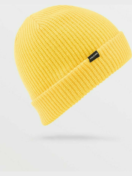 Volcom Sweep Ribbed Beanie Cap Faded Lemon