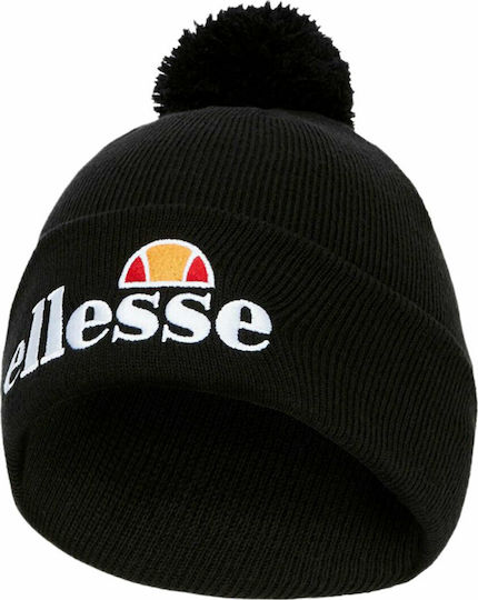 Velly Pom Pom Beanie Unisex Beanie Knitted in Black color