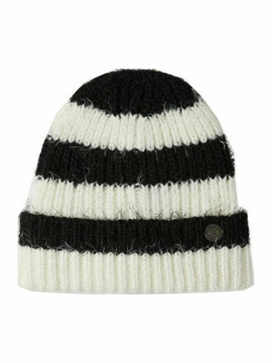 Beanie Γυναικείος Σκούφος με Rib Πλέξη σε Λευκό χρώμα