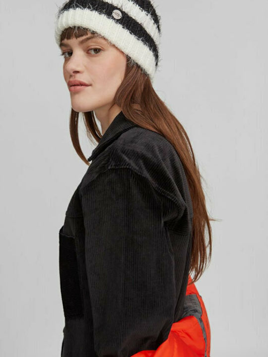 Beanie Γυναικείος Σκούφος με Rib Πλέξη σε Λευκό χρώμα
