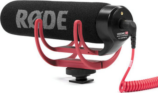 Rode VideoMic GO Condenser (Small Diaphragm) Microphone 3.5mm Shock Mounted for Camera