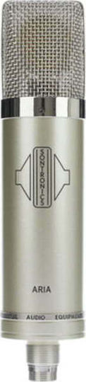 Sontronics Aria Condenser Microphone XLR Shock Mounted for Vocals in Silver Color