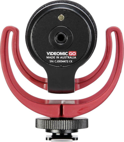 Rode VideoMic GO Condenser (Small Diaphragm) Microphone 3.5mm Shock Mounted for Camera