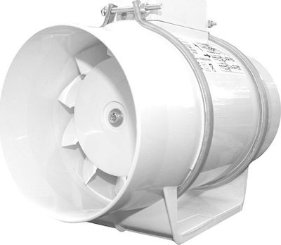 Dospel Εξαεριστήρας Αεραγωγών Turbo Λευκός Διαμέτρου 100mm