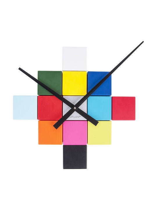 Karlsson Cubic Multi Colour Wall Clock Sticker Plastic Multicolour Ø50cm