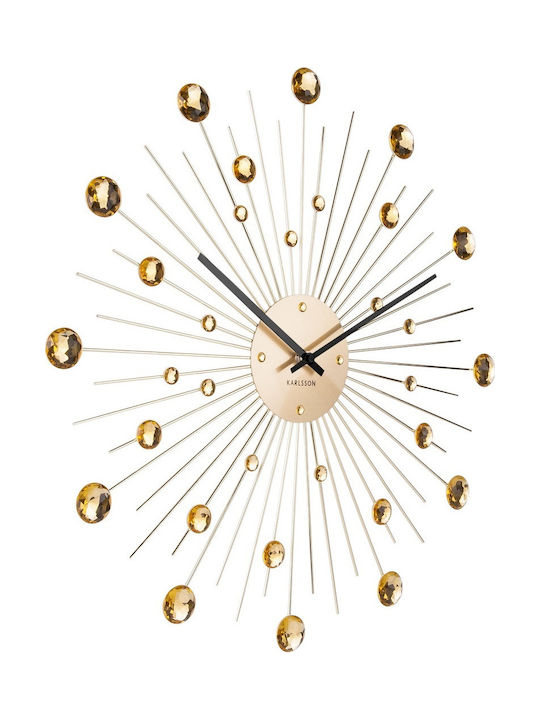 Karlsson Sunburst Crystal Gold Wall Clock Metallic Gold KA4859GD