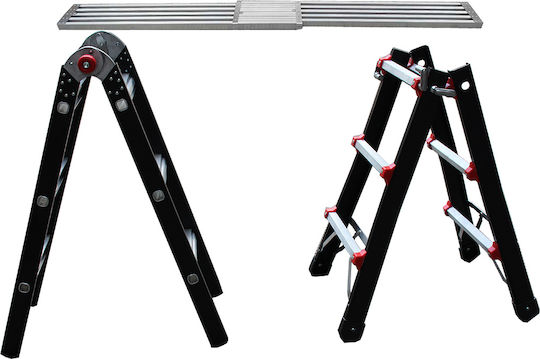 Palbest Telescopic Ladder Aluminum 10 of Steps with Maximum Height 5.38m 5σε1 20221
