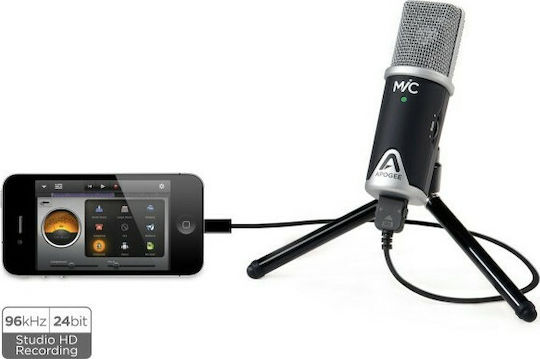 Apogee MiC 96k USB Microfon Condensator Desktop, Montat pe Amortizor pentru Vocale în Culoarea Gray