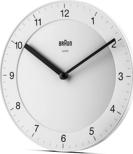 Braun BC06W Silent Ceas de Perete Plastic Alb Ø20cm