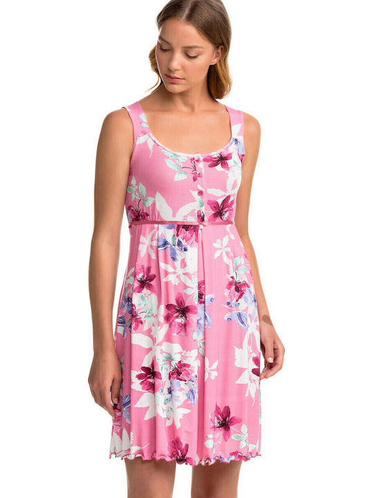 Vamp Nightgown Maternity & Nursing Fuchsia