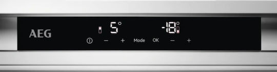AEG Eingebauter Kühl-Gefrierkombination 269Es NoFrost H189.4xB56xT55cm. Weiß SCE819E5TS