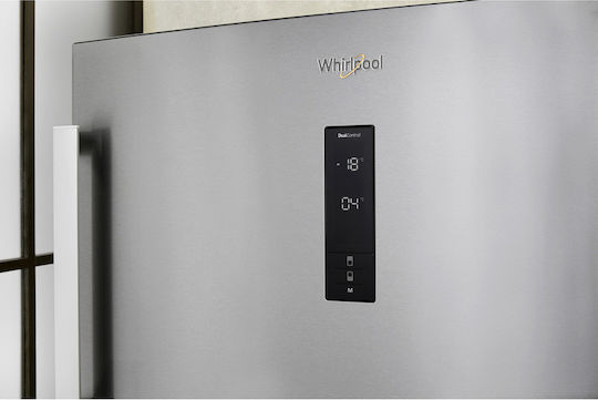 Whirlpool Kühlschrank mit Doppeltür 587Es Total NoFrost H186xB84xT75cm. Inox W84TE 72 X AQUA 2