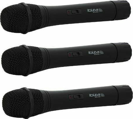 Ibiza Sound VHF4 Set Drahtlos Δυναμικό Mikrofon Hand, Kopf, Gürtel für Gesang