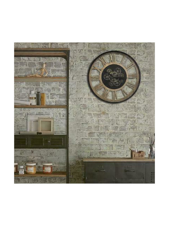 Ceas de Perete Metalic Negru Ø57cm