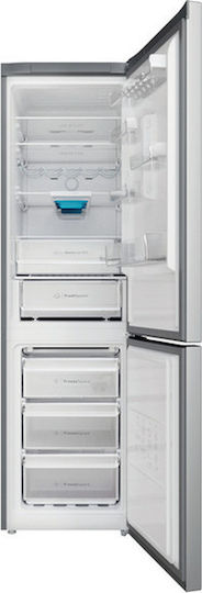 Indesit Fridge-Freezer 367lt Total NoFrost H202.7xW59.6xD67.8cm Inox INFC9 TT33X