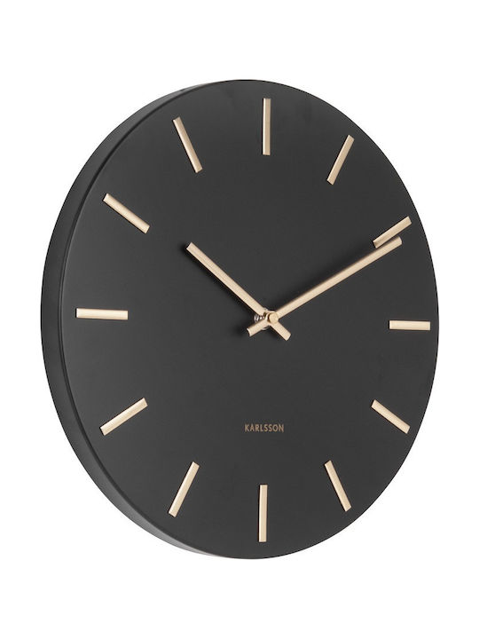 Karlsson Charm Bk Wall Clock Metallic Black Ø30cm