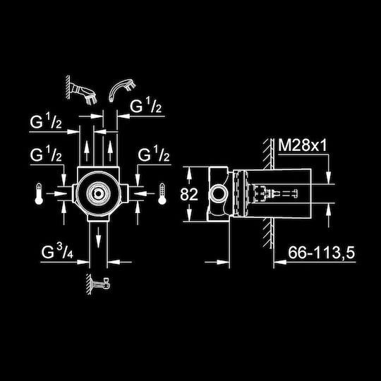 Grohe 5-пътен разпределител 29033000 Елемент от ВиК Инсталации