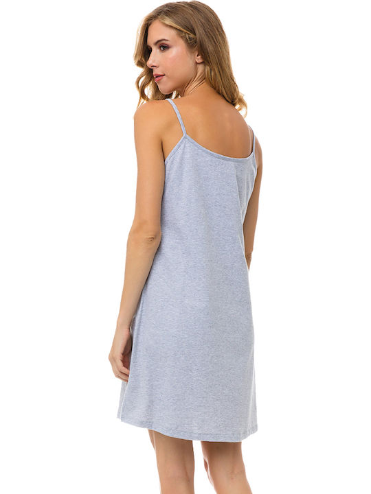 Minerva Summer Cotton Women's Nightdress Gray