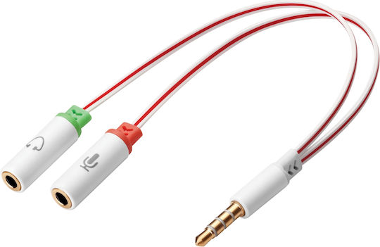 Sandberg Converter 3.5mm male to 3.5mm 2x female White 1pcs 508-59