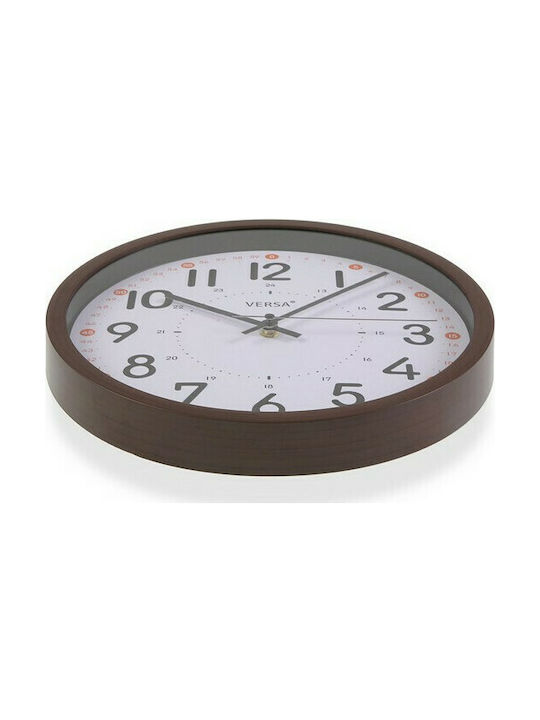 BigBuy Wall Clock Plastic Coffee Ø30.5cm