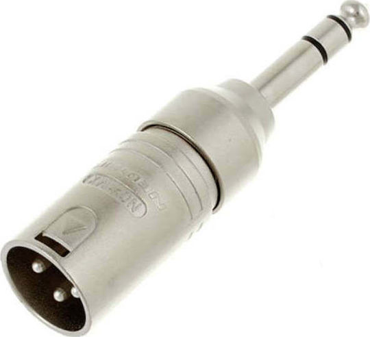 Neutrik NA3MP Μετατροπέας 6.3mm male σε XLR male Ασημί