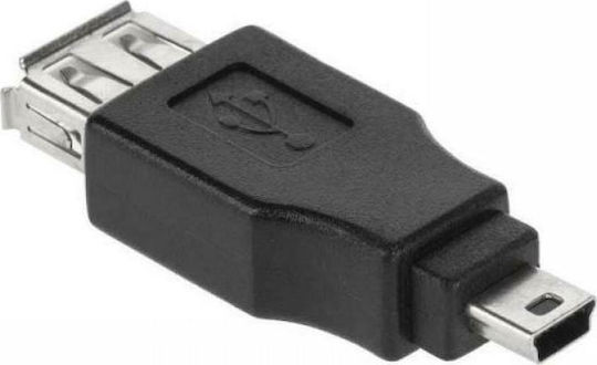 Konverter Mini-USB männlich zu USB-A weiblich Schwarz 1Stück