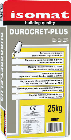 Isomat Durocret Plus Resin-modified, Fiber-reinforced Repair Mortar (Gray) 25kg