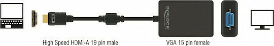 DeLock Converter HDMI male to VGA female 1pcs 65512
