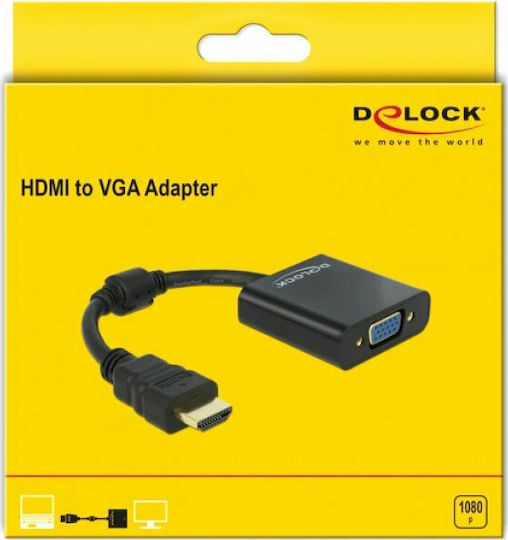 DeLock Converter HDMI male to VGA female 1pcs 65512