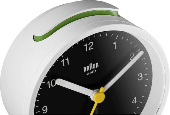 Braun BC12 Silent Tabletop Clock with Indicators White 67050