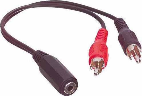 RCA Konverter 2x männlich auf 3.5mm weiblich 1 Stück