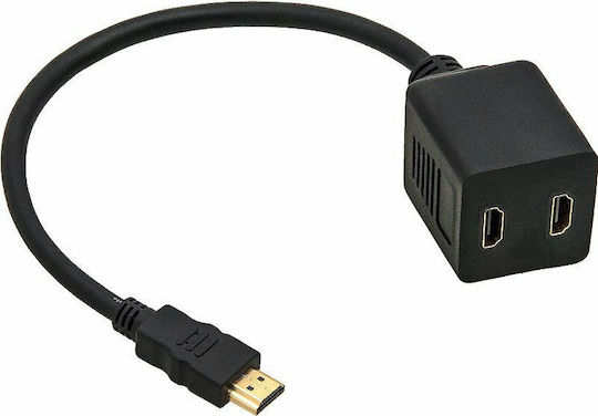 Μετατροπέας HDMI male σε HDMI 2x female 1τμχ 100038