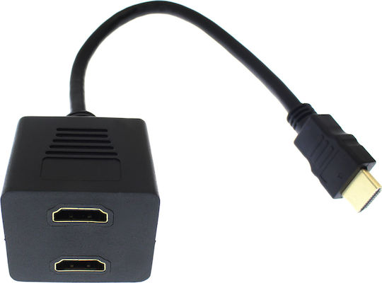 Μετατροπέας HDMI male σε HDMI 2x female 1τμχ 100038